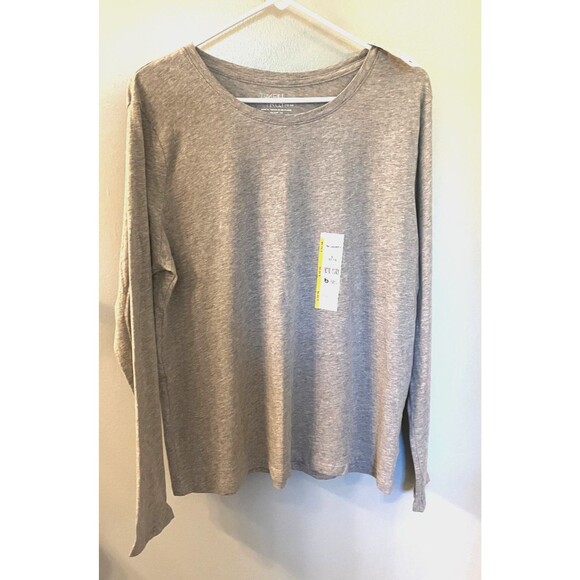 Time And Tru Tops - Time and Tru Relaxed Fit Med Grey Long Sleeve Tee Size L (12-14)NWT